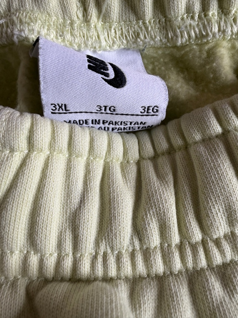 Nike Pale Yellow Drawstring Sweatpants